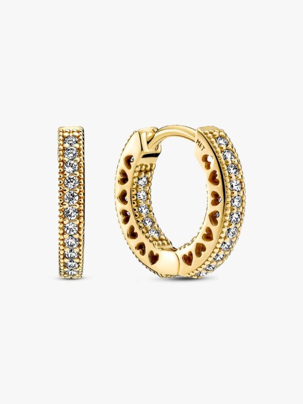 Pandora Pav�� Heart Hoop Earrings